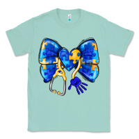 Seafoam Down Syndrome Ribbon Classic Tee - CowhideDigitalArt