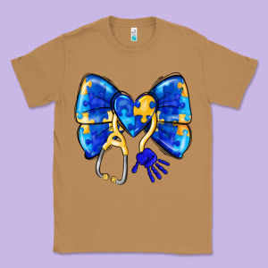 Down Syndrome Ribbon Classic Tee Designed By Cowhidedigitalart
