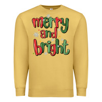 Antique Gold merry and bright Premium Sweatshirt - MaliasSmallBusiness