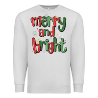 Dove Grey merry and bright Premium Sweatshirt - MaliasSmallBusiness
