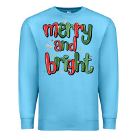 Ocean Blue merry and bright Premium Sweatshirt - MaliasSmallBusiness