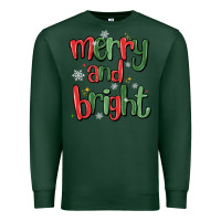 Sports Green merry and bright Premium Sweatshirt - MaliasSmallBusiness