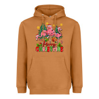 Meerkat merry christmas flamingos Heavyweight Hoodie - MaliasSmallBusiness
