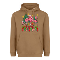 Toasted Coconut merry christmas flamingos Heavyweight Hoodie - MaliasSmallBusiness