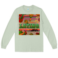 Matcha latino seamless pattern Long Sleeve Tee - BundleAndBundleShop
