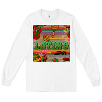 White latino seamless pattern Long Sleeve Tee - BundleAndBundleShop