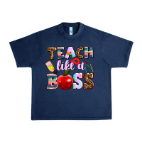 Navy teach like a boss Urban Heavy Tee - AdoDesignShop