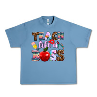 Pebble Blue teach like a boss Urban Heavy Tee - AdoDesignShop