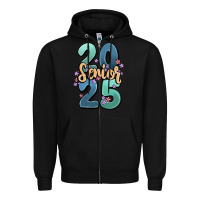 Black senior 2025 Zipper Hoodie - MaliasSmallBusiness