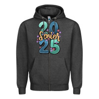 Charcoal Heather senior 2025 Zipper Hoodie - MaliasSmallBusiness