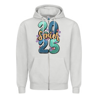 Dove Grey senior 2025 Zipper Hoodie - MaliasSmallBusiness