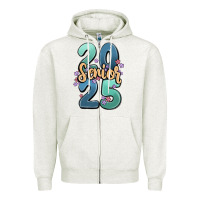 Oatmeal Heather senior 2025 Zipper Hoodie - MaliasSmallBusiness
