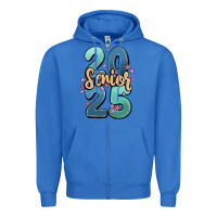 True Royal senior 2025 Zipper Hoodie - MaliasSmallBusiness