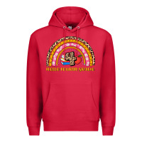 Cardinal back to school rainbow hello fourth grade Premium Hoodie - AdoDesignShop