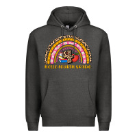 Charcoal Heather back to school rainbow hello fourth grade Premium Hoodie - AdoDesignShop