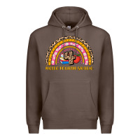 Coffee back to school rainbow hello fourth grade Premium Hoodie - AdoDesignShop