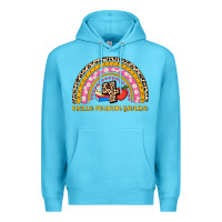 Ocean Blue back to school rainbow hello fourth grade Premium Hoodie - AdoDesignShop