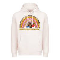 Pale Pink back to school rainbow hello fourth grade Premium Hoodie - AdoDesignShop