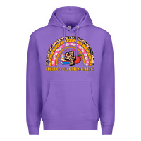 Purple back to school rainbow hello fourth grade Premium Hoodie - AdoDesignShop