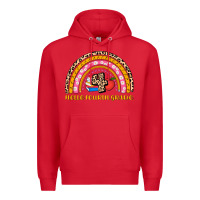 Red back to school rainbow hello fourth grade Premium Hoodie - AdoDesignShop