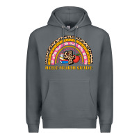Rock back to school rainbow hello fourth grade Premium Hoodie - AdoDesignShop