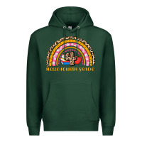 Sports Green back to school rainbow hello fourth grade Premium Hoodie - AdoDesignShop