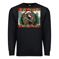 Black Merry Christmas skeleton Premium Sweatshirt - NancyCooperArtShop