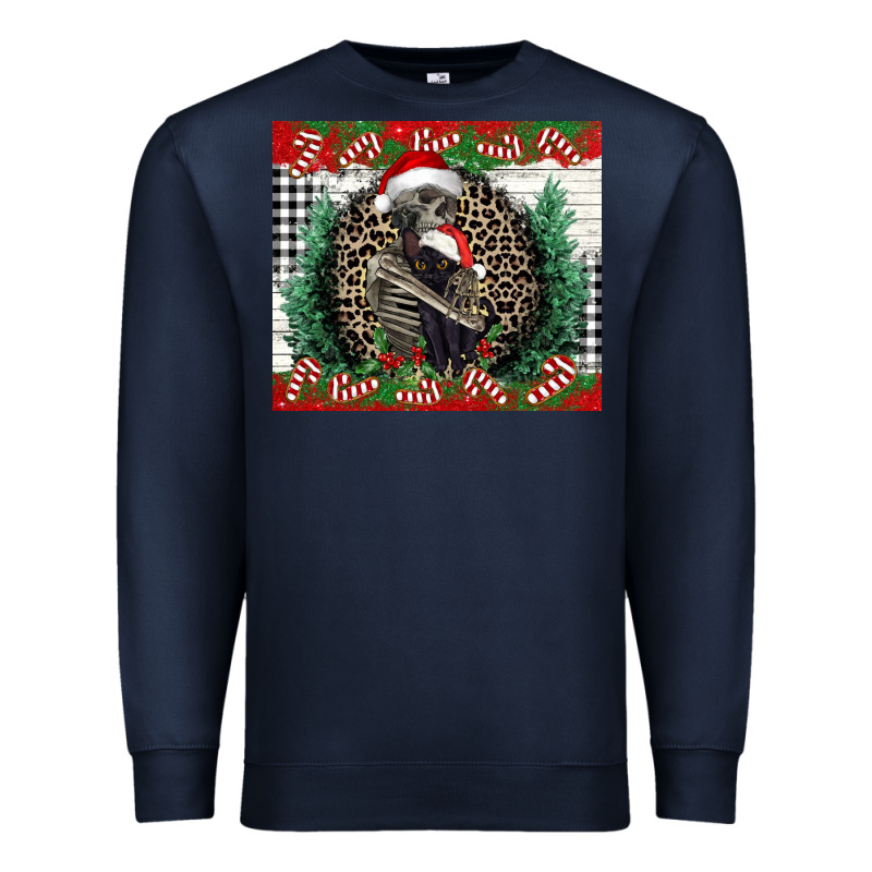Merry Christmas Skeleton Premium Sweatshirt by NancyCooperArtShop | Teevron