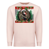 Pale Pink Merry Christmas skeleton Premium Sweatshirt - NancyCooperArtShop