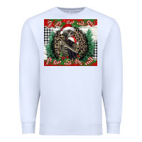 White Merry Christmas skeleton Premium Sweatshirt - NancyCooperArtShop