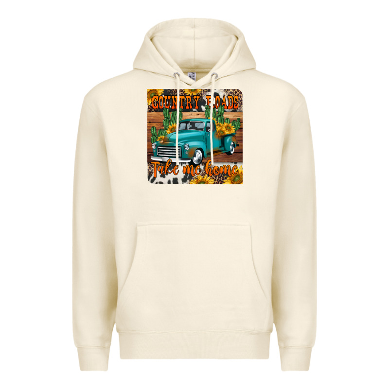 Country Roads Take Me Home Truck Coaster Premium Hoodie by Jasminsmagicworld | Teevron