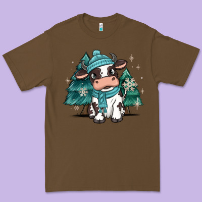 Premium Tee winter i'm udderly freezing baby cow