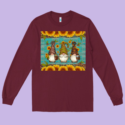 Coffee Gnomes Long Sleeve Tee Designed By Artiststas