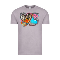 Vintage Zinc western leopard  racing  hearts Vintage Tee - AdoDesignShop