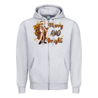 Heather Grey merry and bright black santa Zipper Hoodie - MaliasSmallBusiness