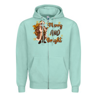 Seafoam merry and bright black santa Zipper Hoodie - MaliasSmallBusiness