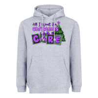 Heather Grey all i want for christmas is a cure pancreatic canc Heavyweight Hoodie - MaliasSmallBusiness