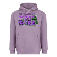Lavender all i want for christmas is a cure pancreatic canc Heavyweight Hoodie - MaliasSmallBusiness