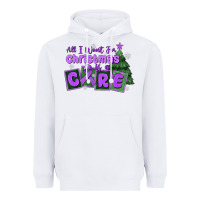 White all i want for christmas is a cure pancreatic canc Heavyweight Hoodie - MaliasSmallBusiness