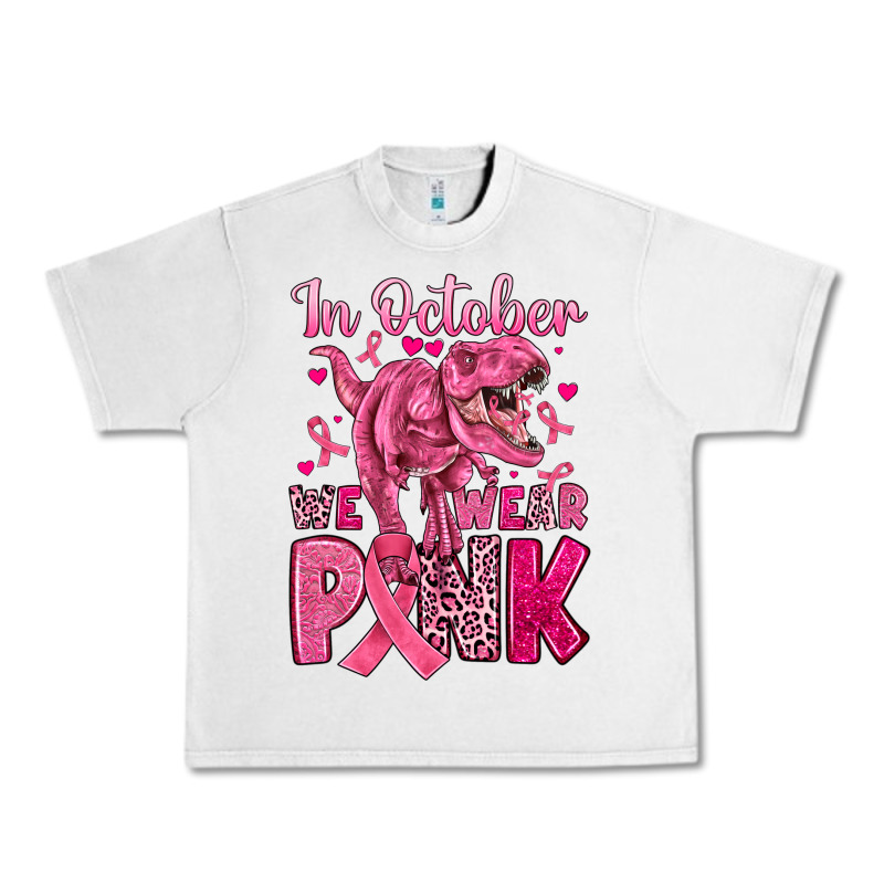 In October We Wear Pink Dinosaur Urban Heavy Tee by JahusDesignShop | Teevron