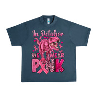 Midnight Navy in october we wear pink dinosaur Urban Heavy Tee - JahusDesignShop