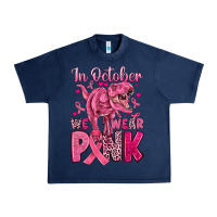 Navy in october we wear pink dinosaur Urban Heavy Tee - JahusDesignShop