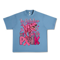 Pebble Blue in october we wear pink dinosaur Urban Heavy Tee - JahusDesignShop