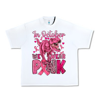 White in october we wear pink dinosaur Urban Heavy Tee - JahusDesignShop