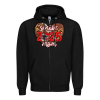 Black senior 2025 mom football Zipper Hoodie - MaliasSmallBusiness