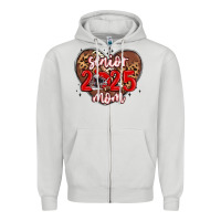 Dove Grey senior 2025 mom football Zipper Hoodie - MaliasSmallBusiness