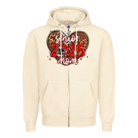 Sandshell senior 2025 mom football Zipper Hoodie - MaliasSmallBusiness