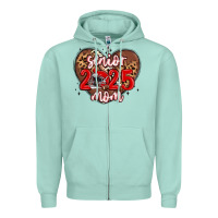 Seafoam senior 2025 mom football Zipper Hoodie - MaliasSmallBusiness