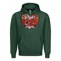 Sports Green senior 2025 mom football Zipper Hoodie - MaliasSmallBusiness