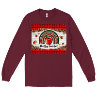 Burgundy merry teacher Long Sleeve Tee - AdoDesignShop